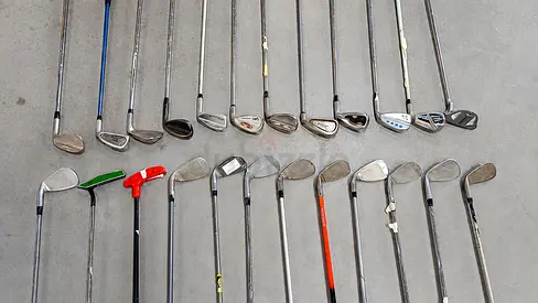 Used mixed set of golf irons and putters - 20 clubs