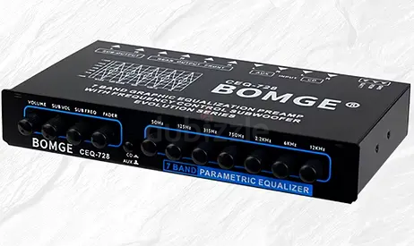 Bomge CEQ-728 7-Band Parametric Equalizer Car Audio Preamp