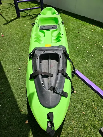 Two person (adult and child)-sit-on-kayak - bright green, good condition