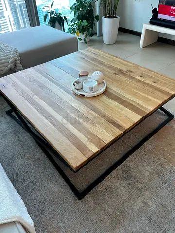 Wooden square coffee table