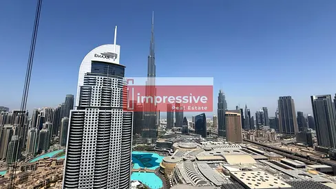 Furnished 3 BR + Maid- Burj Khalifa & Fountain View
