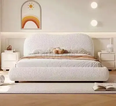 Boucle Fabric King Size Bed for Sale