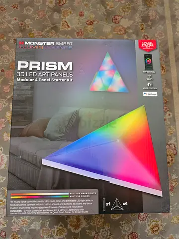 Monster Smart IlluminEssence Prism 3D LED Art Panels (4 Panel Starter Kit)