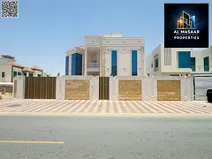 Corner villa in Al Yasmin area, land area 5700 sq ft, central air conditioning, freehold. Price incl