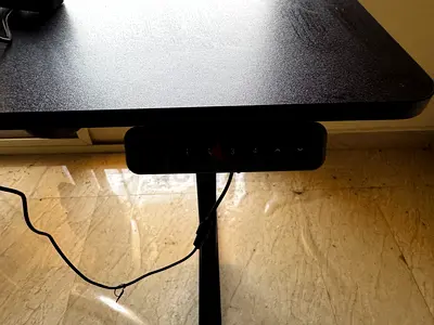 Electric height-adjustable standing desk (black) - good condition
