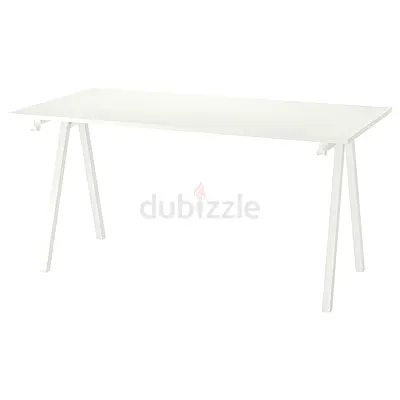 White rectangular dining/desk table - 160cm x 80 cm - IKEA Trotten