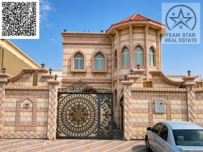 Villa for sale in Al Rawda 3, Ajman | 5000 sq ft | 5 master bedrooms | Includes electricity, water, and air conditioning