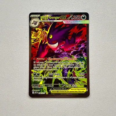 Rare Pokémon TCG Mega Gengar EX Full Art Card — Near Mint - sealed