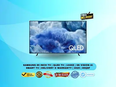 Samsung 85 Inch TV | QLED TV | 144Hz | 4K Vision AI Smart TV | Delivery  Warranty | 2025 | 85Q8F