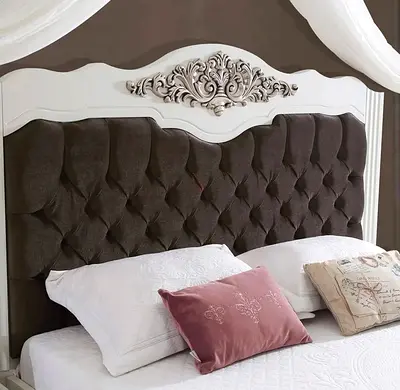 Elegant White Bedroom Set – Wardrobe, Bed, Dressing Table  Nightstands