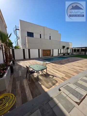 For sale, a luxury villa in Al-Hoshi - super luxury finishes ✨ A special location and a spacious area of 10,000 square feet. The villa has two floors