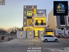 Luxury modern villa with 6 bedrooms, two floors and a roof, with super deluxe finishes. Includes reg
