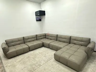 High quality pure leather Natuzzi Ushape modular sofa