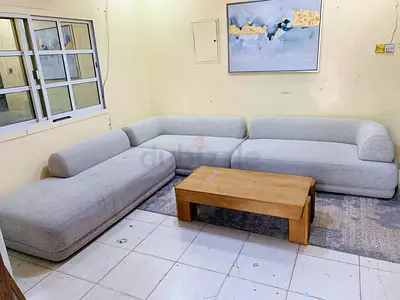 Light grey modular 3-piece fabric corner sofa set - comfortable and modern