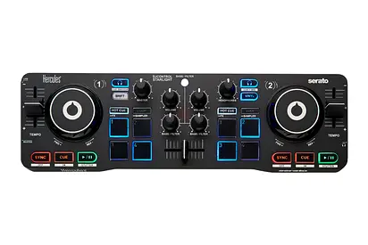 Hercules Serato DJ Controller - Compact 2-Deck Mixer with Pads
