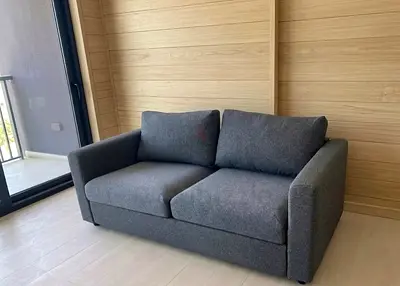 Grey 2-Seater Fabric Sofa-bed VIMLE in Good Condition