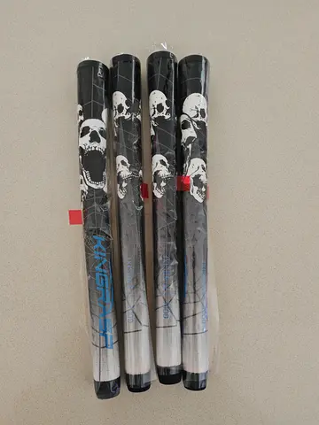 Set of 4 Black Skull golf club Grips - New