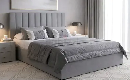 Brend New fabric wooden Queen size bed with Madical Matress Available