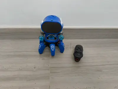 Blue Robot toy from UK