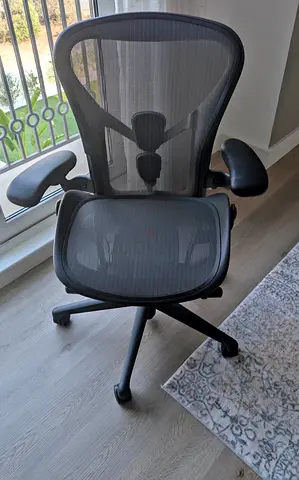 New Remastered Aeron Herman Miller Chair Full Option Graphite Size C