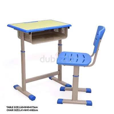 Kids Adjustable Study Desk and Chair Set - Blue
