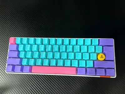 Compact 65% Mechanical keyboard with keycaps fully working blue switch negotiable
