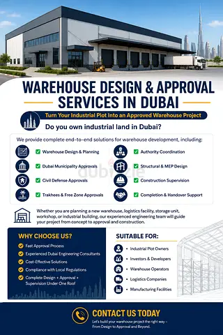 Warehouse Design, DM approval and supervision with construction guidance.