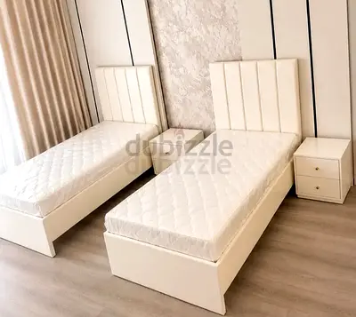 Brend New fabric wooden single Size 90×190 bed with Madical Matress Available