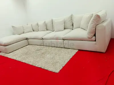 The one brand cloud feather 🪶 filled modular sofa with ottoman