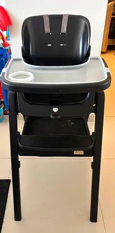 Multi use Tutti Black High Chair with Tray and Storage