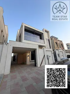 Villa for rent in Al Zhia area, consisting of five master bedrooms, a majlis, a living room, and a m
