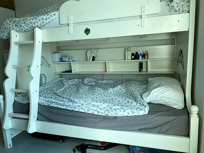 Wood Bunk bed white color