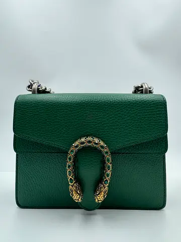 Gucci Green Leather Mini Dionysus Shoulder Bag