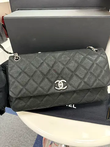 Original Chanel Medium Pearly Flap-Matte Quilted Leather