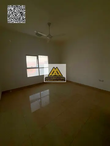 Studio for Annual Rent in Al Muwaihat 3 – Ajman | Semi-Open Kitchen | Central AC | Prime Location