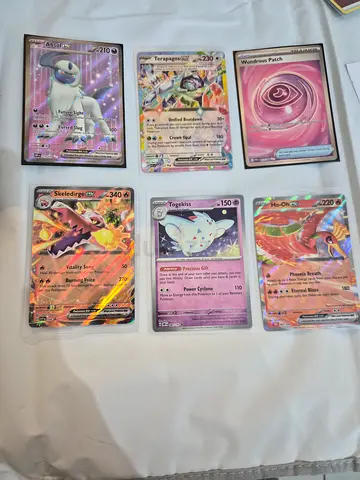 Collection of 6 Pokémon Holo  EX Trading Cards - Good Condition
