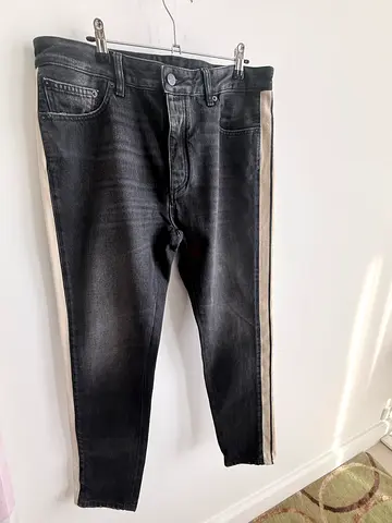 Palm Angels Black Side Stripe Jeans Size M