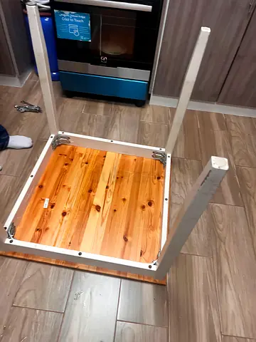Small wooden side table - good condition, ready to assemble
