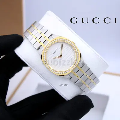 Gucci Ladies Two-Tone Stainless Steel Watch with Diamond Bezel