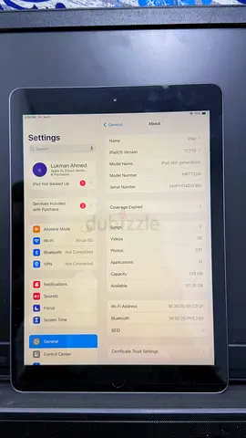 Apple iPad 6th Gen 128GB Wi-Fi | Box  Cable Included | Excellent Condition