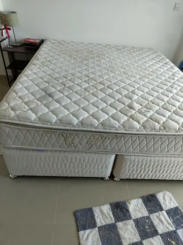 Queen Size Mattress and Base - Good Condition
