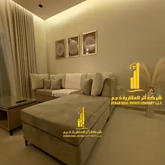 Luxurious one-bedroom apartment with a balcony (second resident) fully furnished for monthly rent in
