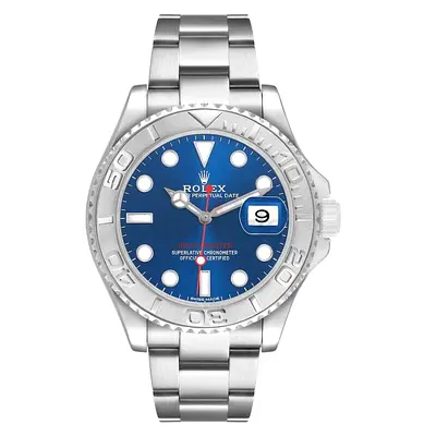 Rolex Yacht-Master Stainless Steel Men’s Watch with Blue Dial (Date)