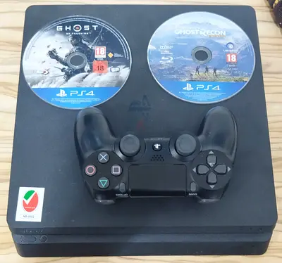 PS4 SLIM 500GB CONTROLLER 2 GAMES