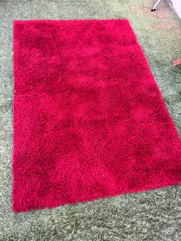 Soft Red $%! Rug - Medium Size, Good Condition