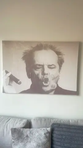 Black  white framed portrait photograph - iconic cigar portrait