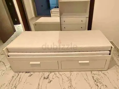 IKEA brimness daybed with 2 big storage drawers and 2 IKEA mattresses.