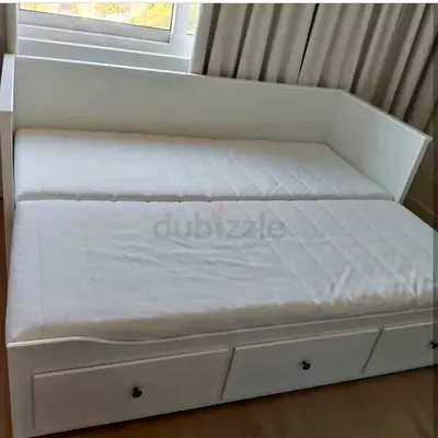 IKEA Hamnes day bed with 2 mattress and 3store drawers underneath