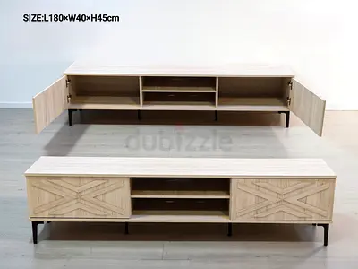 Light Wood TV Cabinet / Entertainment Unit - 180cm