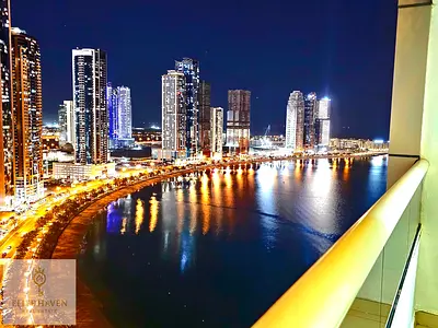 SEAFRONT LUXURIOUS-1BHK WITH BALCONY GYM POOL COVERED PARKING